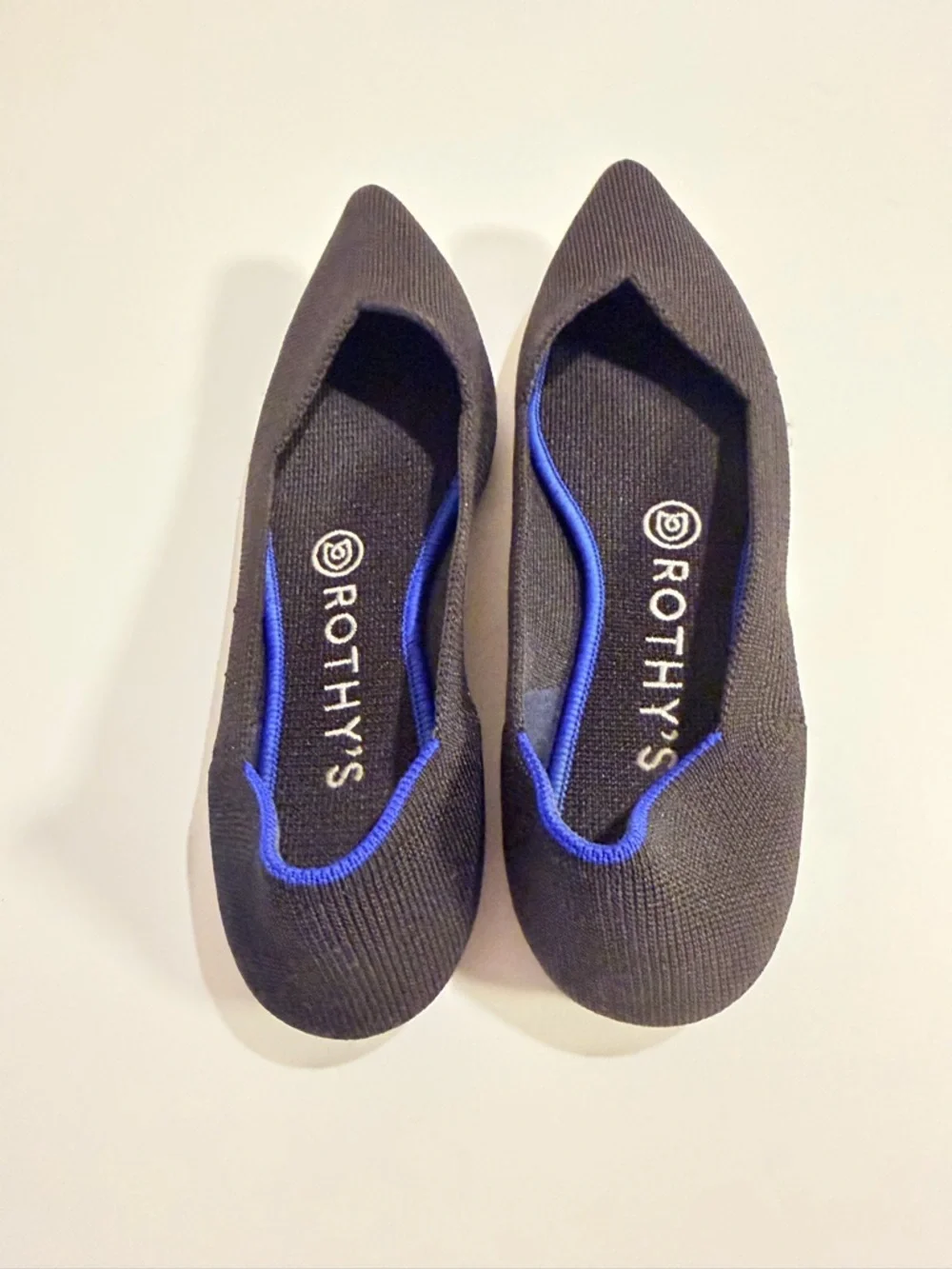 Authentic Rothy's The Point Flats Pointed Toe Flat Shoes black Women's Sz 6.5US - Picture 4 of 12